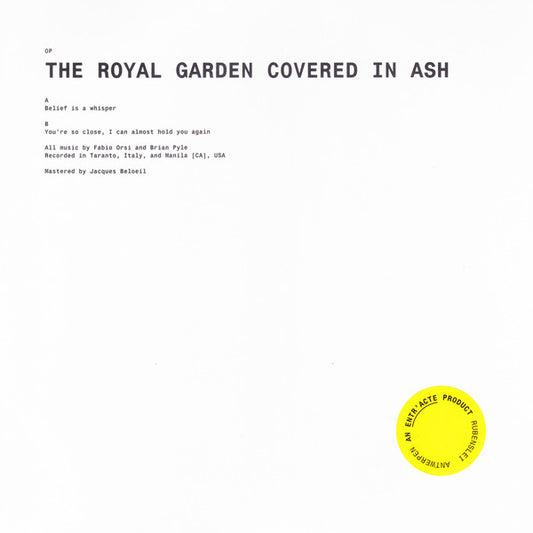THE ROYAL GARDEN COVERED IN ASH