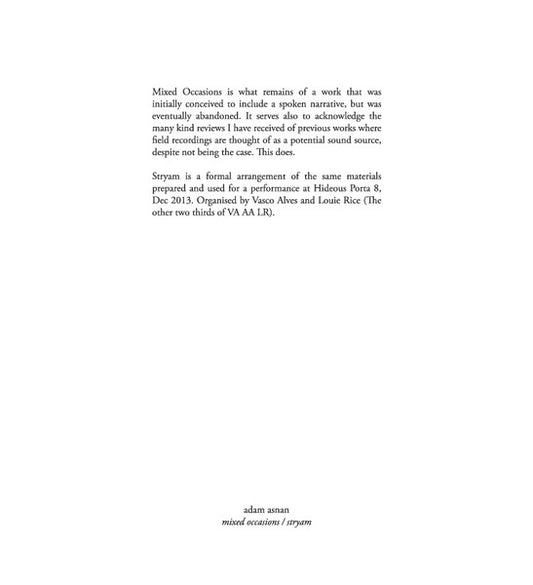 MIXED OCCASIONS/STRYAM